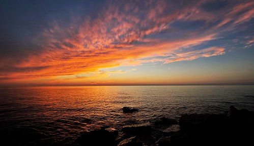 Lake Ontario Sunset by Rick Lanting, Our last New York State Park on this trip was Selkirk Shores State Park. We were presented with thi