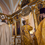 16 февраля 2023, Литургия в день памяти святителя Симеона, первого епископа Тверского, в соборе «Белая Троица» (Тверь)