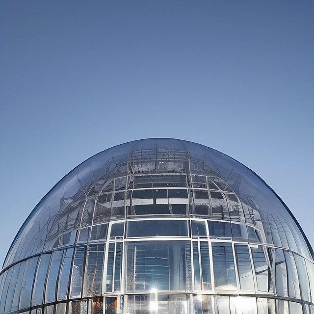 photo of bubbleshaped building ...