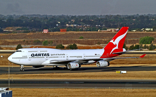 VH-OJM   Boeing 747-438 [25245] (Qantas) Johannesburg Int~ZS 19/09/2014