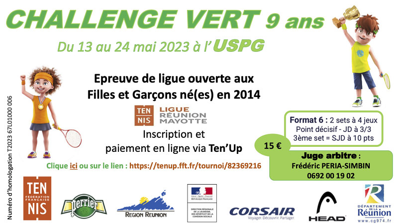 LRMT Challenge Vert 9 ans - 13 au 24 mai 2023