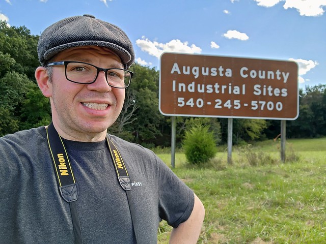 Selfie with the Augusta County Industrial Sites sign