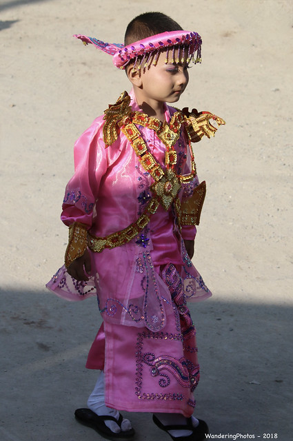 All dressed up for her Buddhism Initiation Ceremony - Mandalay Myanmar