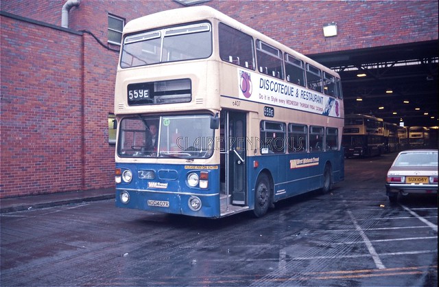 West Midlands Travel 6407, Bilston Street, Wolverhampton, 1988
