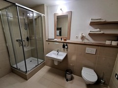 Koupelna v hotelu Salamandra