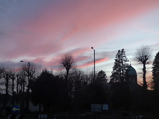 Sunset at the Church of the Ascension Hall Green