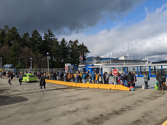 Bus Line at the Ferry Terminal