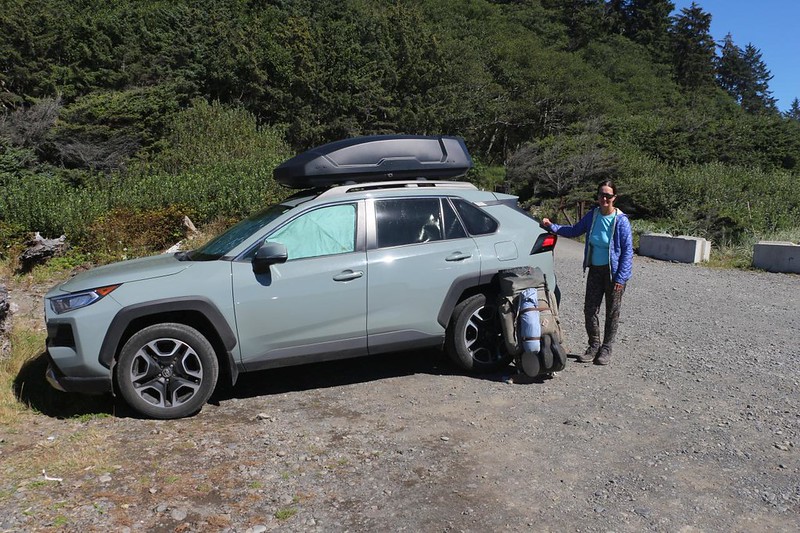 We parked the car and got our backpacks ready for yet another short hike along the beach in Olympic National Park
