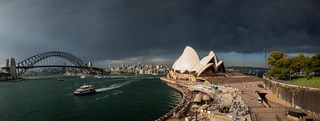 Boats Racing for Cover as Storm Approaches, Sydney Harbour