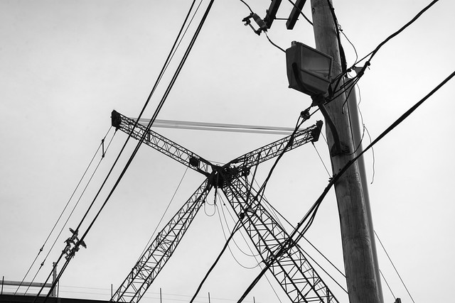 Heavy Crane and Wires