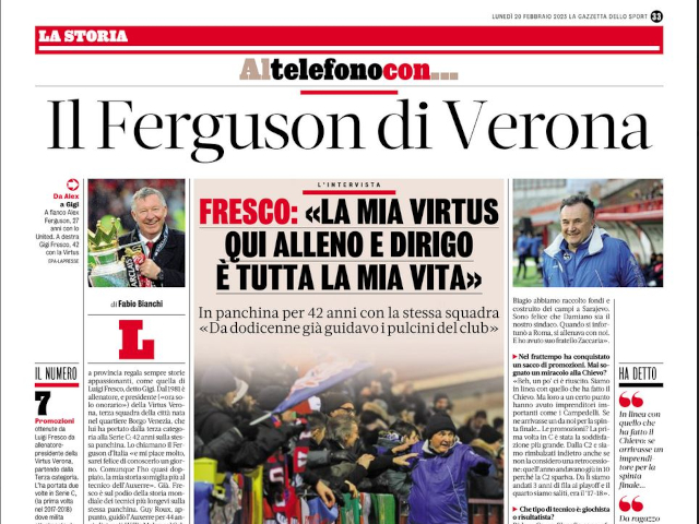 Gigi Fresco il Ferguson di Verona oggi a Coverciano