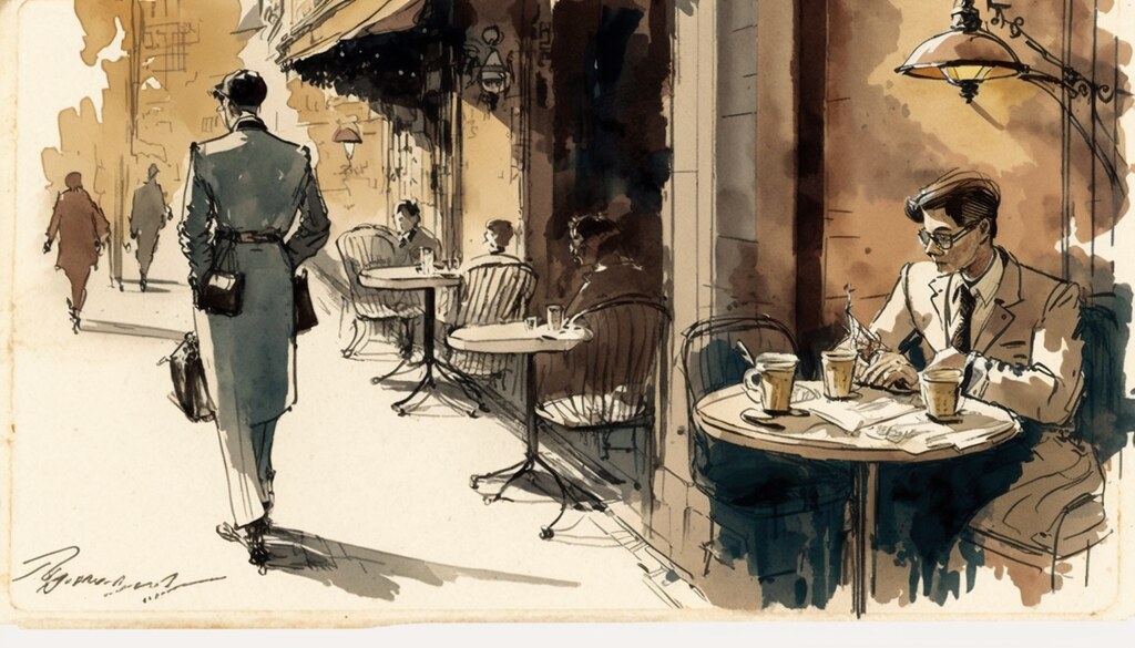 Georges Bernanos escribía en los cafés de París