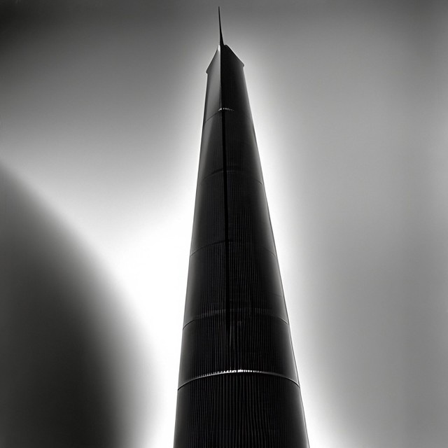 photo of a futuristic tower