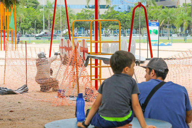 Parque Ana Lídia está em reforma para recuperação de equipamentos