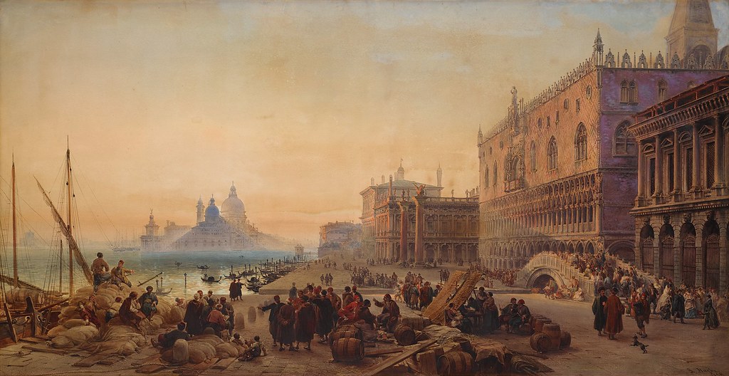 Louis Haghe «Venice, view towards Santa Maria della Salute»