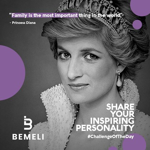 Inspiring personality challenge on Bemeli social media app Princess Diana