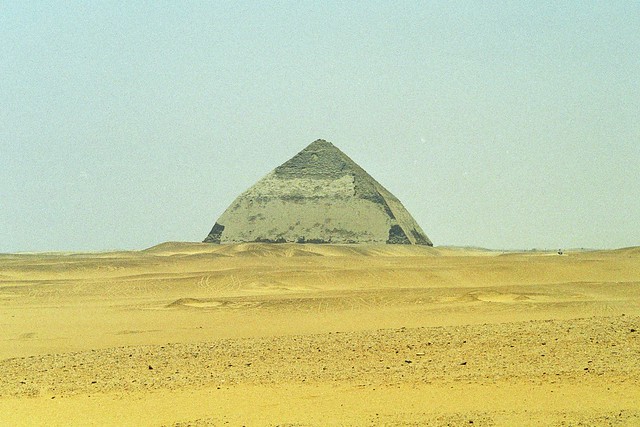 'The Bent Pyramid' at the royal necropolis of Dahshur, Egypt.  Built by Pharoah Sneferu.