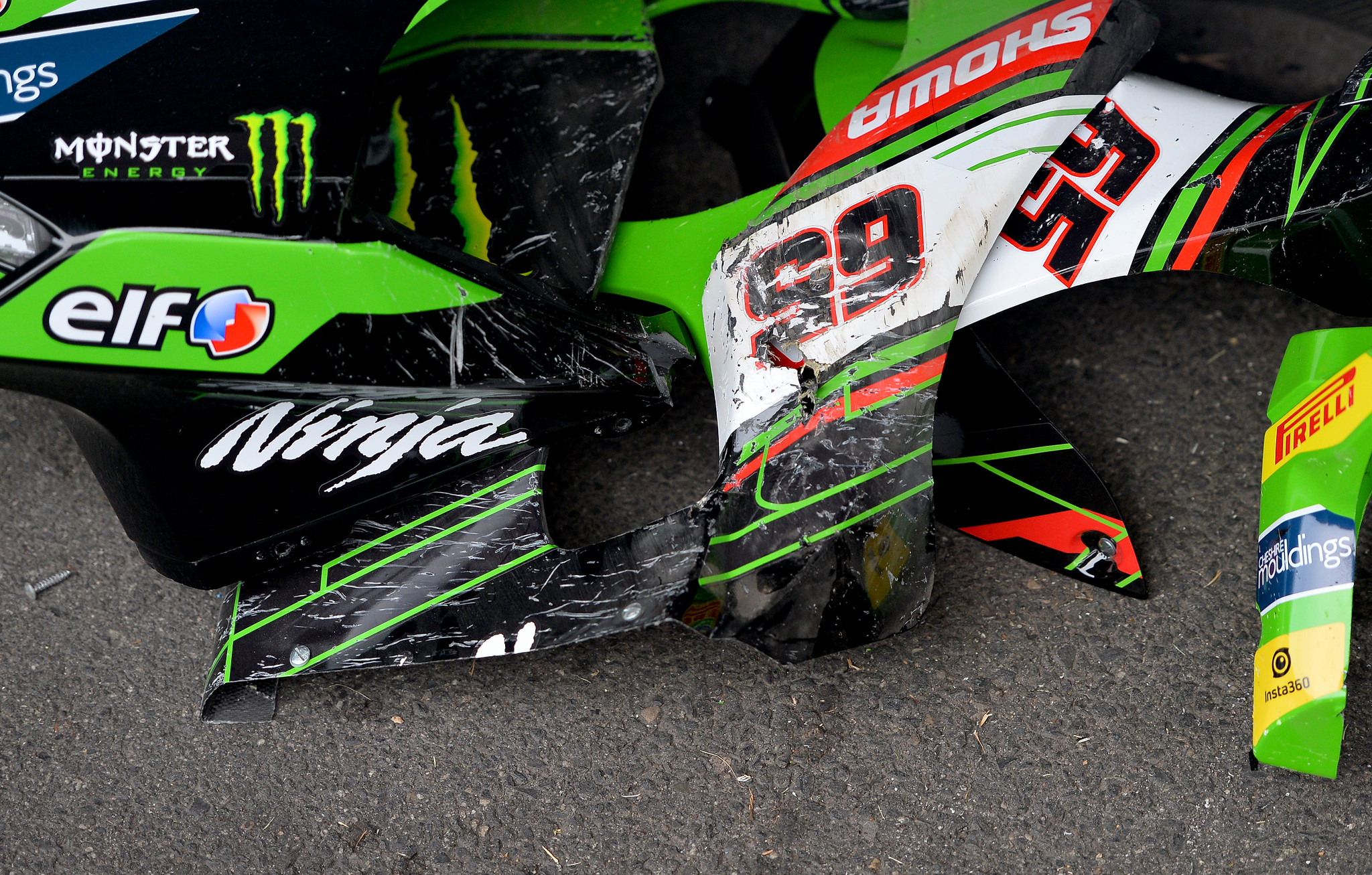 Jonathan Rea's crash damage