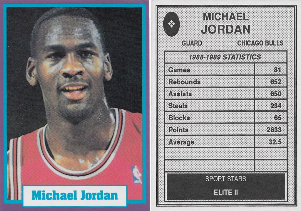 1990 Sport Stars Elite II - Jordan, Michael (close up)
