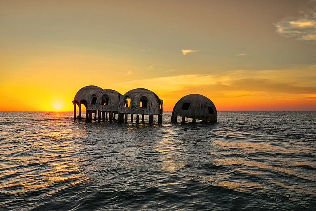 Die verlassenen Domes im Golf von Mexico