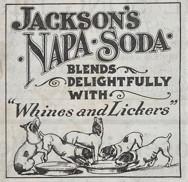 Jackson's Napa Soda ad circa 1907-1910