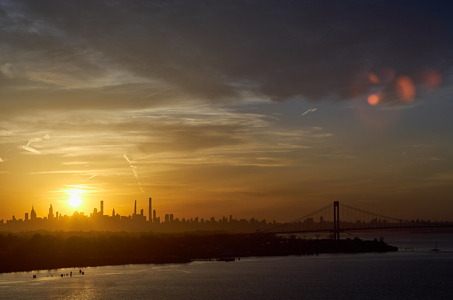 Late Winter Sun Sets Over NYC