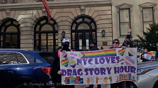 Protest Drag Story Hour Yorkville Lib nyc