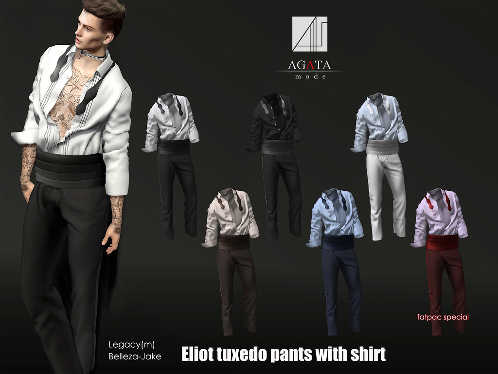 Eliot tuxedo pants with shirt @ Alpha