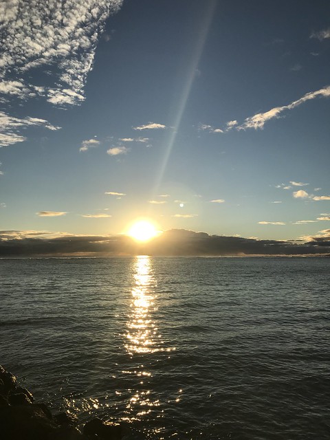 sunset on Waikiki Beach