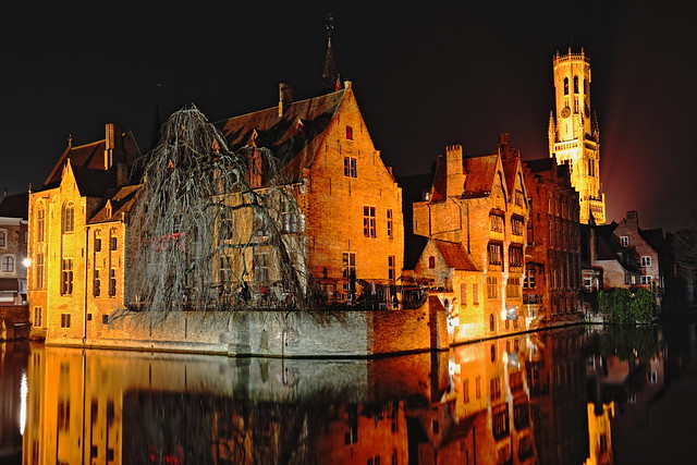 Bruges by night.