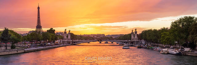 Sunset over Pont Alexandre III - Paris, France