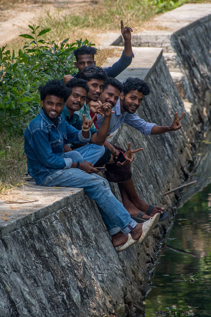 Teenage Boys, Canal Bank, Karumadi, Kerala, India