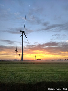 Sunrise over farmland