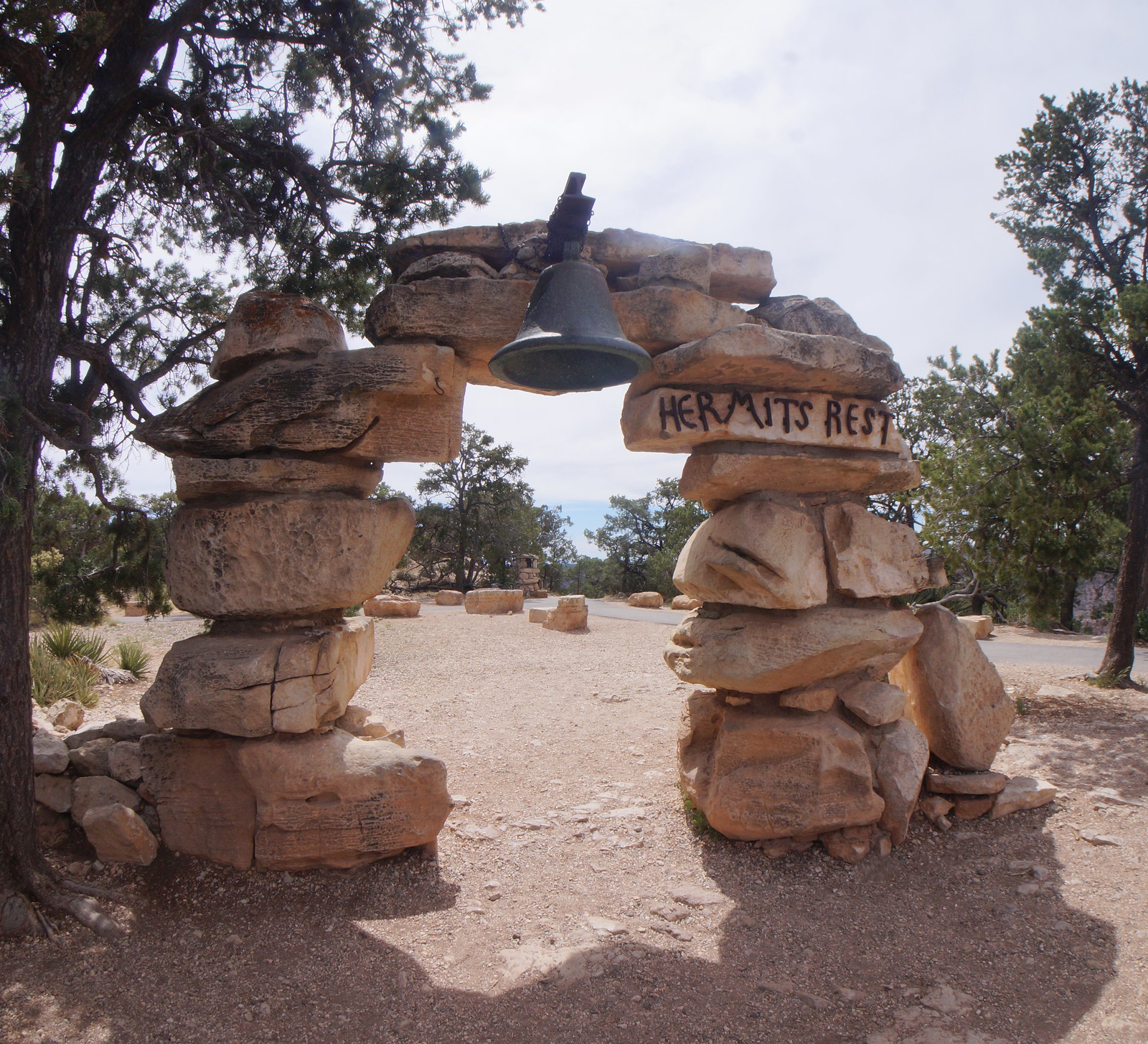Hermits Rest Archway and Bell at the Grand Canyon