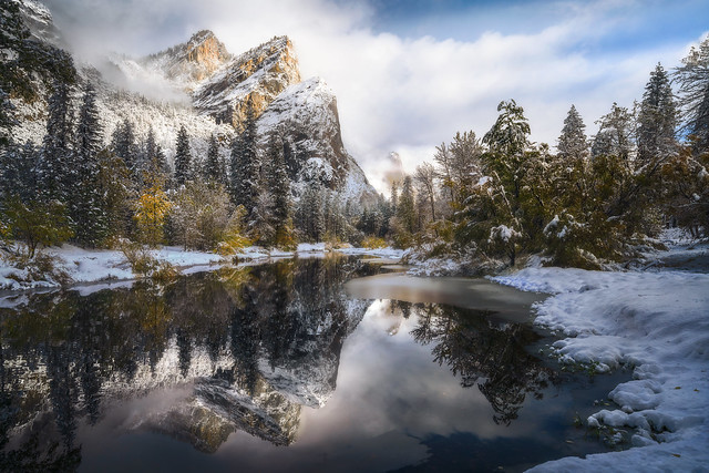 First snow in the Yosemite Valley