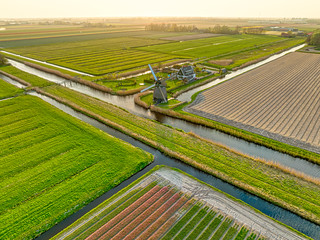 Molen P-V, Korte Belkmerweg, village of 't Zand, The Netherlands.