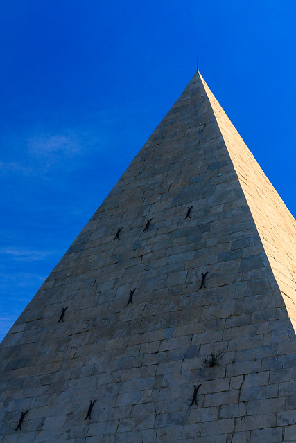 The Pyramid of Caius Cestius in Rome