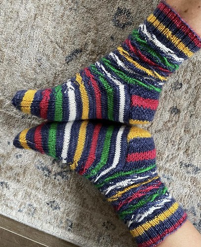 Debbie (@love.knit.spin.weave) finished this pair of Stone by Tatiana Kulikova using Timber Yarns Twin Sock in Eh