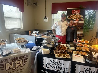 Julie and Chef Mike enjoying Fort Bragg food show