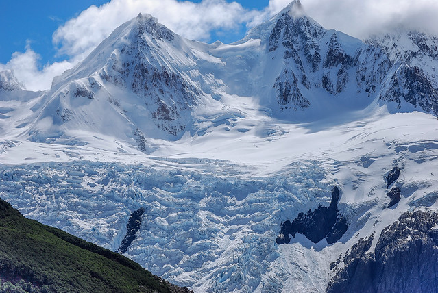 Peaks, glaciers, snow and rocks