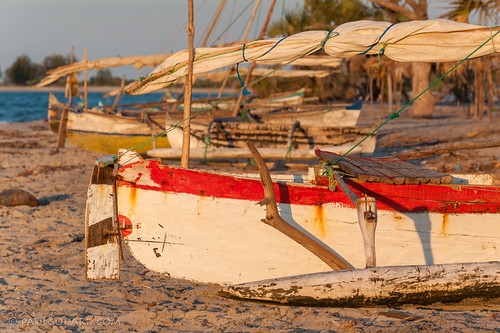 PG_120905 | fishing pirogues on beach at sunset by Paul Godard - Soul Photography, fishing pirogues on beach at sunset | Antsanitia beach resort - Mahajanga, Boeny - Madagascar | 22 N