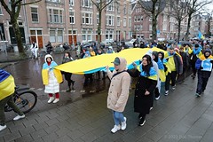 Demo tegen "agressor Poetin" Amsterdam