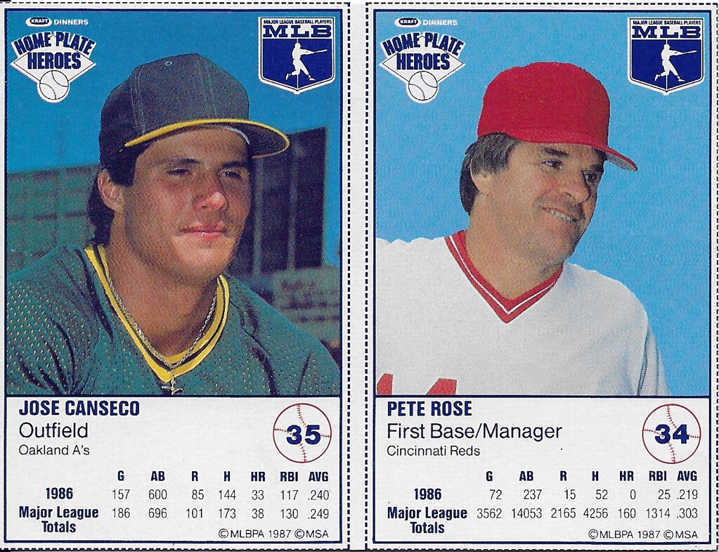 1987 Kraft Panel  - Canseco, Jose and Rose, Pete
