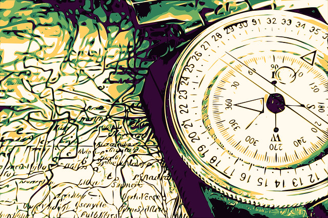 Map with Compass
