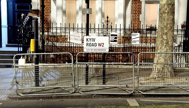 Opposite Russian Embassy in Notting Hill, London.....