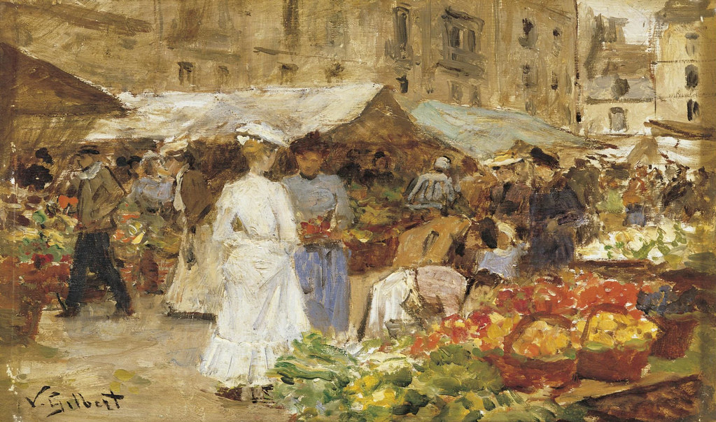 Victor Gabriel Gilbert «At the market»