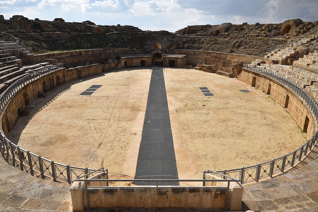 The Amphitheatre, situated on the northern edge of Uthina, it dates to the reign of Hadrian (AD 117-138), Uthina