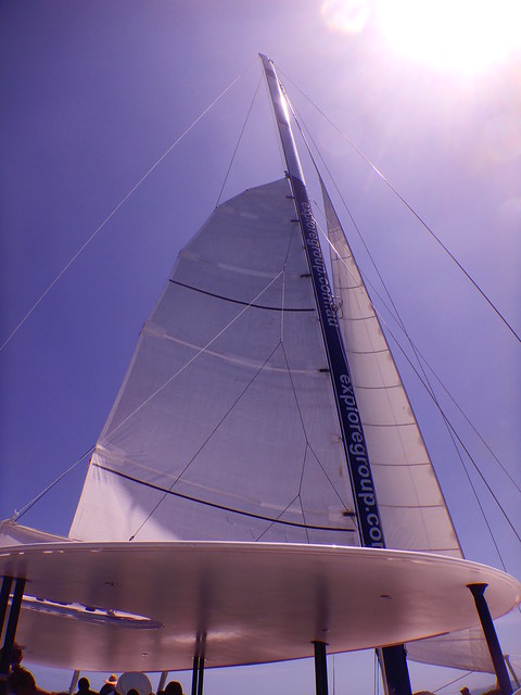 Main sail hoisted for some quiet sailing  back to Hamilton Island