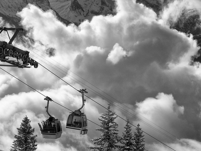 gondolas and clouds