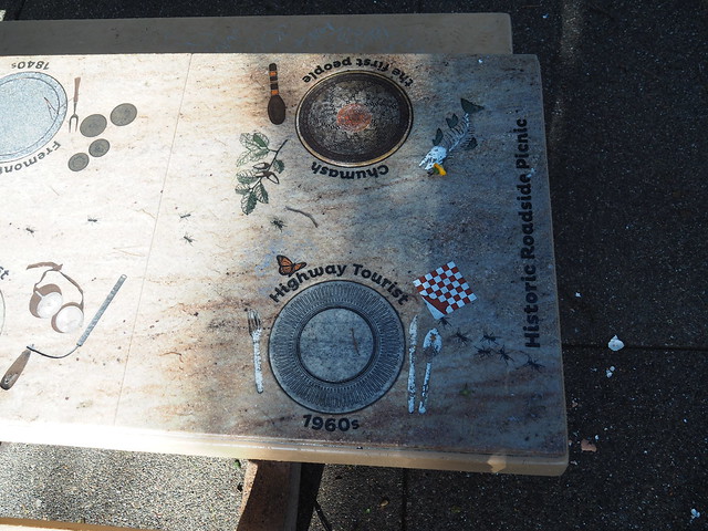 W2283705 154 Vista Point historic roadside picnic table Chumash to Tourists history